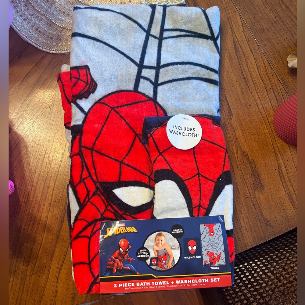 🩷Spider-Man Bath Towel and Washcloth Set